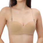 Womens Nylon -Spandex Blend Ultra comfort Seemless Multyway Padded T- shirt bra