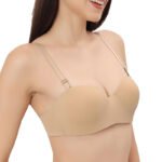 Womens Nylon -Spandex Blend Ultra comfort Seemless Multyway Padded T- shirt bra - Image 3