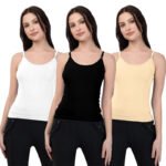 Selsia Womens Adjustable Strap Cotton Camisole Slip