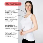 Women’s Modal Cotton Innerwear Camisole Soft Stretch Sleeveless Regular Fit Vest Scoop Neck Sando & Layering Top - Image 3