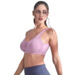 Women’s Cotton Sports Bra Full Coverage High Support Workout & Yoga Bra Soft Stretch Breathable Fabric - Image 2
