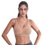 Women’s Cotton Sports Bra Full Coverage High Support Workout & Yoga Bra Soft Stretch Breathable Fabric - Image 8