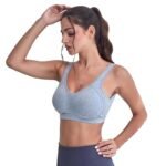 Women’s Cotton Sports Bra Full Coverage High Support Workout & Yoga Bra Soft Stretch Breathable Fabric - Image 4