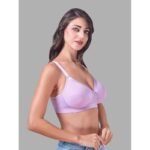 Womens Non Padded Non Wired Bra Soft Breathable Everyday Comfort Bra Floral Jacquard Fabric  Adjustable Straps Back Closure Support Bra - Image 9