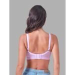 Womens Non Padded Non Wired Bra Soft Breathable Everyday Comfort Bra Floral Jacquard Fabric  Adjustable Straps Back Closure Support Bra - Image 8