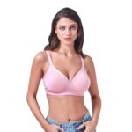 Womens Non Padded Non Wired Bra Soft Breathable Everyday Comfort Bra Floral Jacquard Fabric  Adjustable Straps Back Closure Support Bra - Image 7