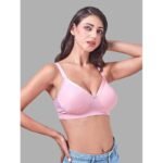 Womens Non Padded Non Wired Bra Soft Breathable Everyday Comfort Bra Floral Jacquard Fabric  Adjustable Straps Back Closure Support Bra - Image 5