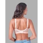Womens Non Padded Non Wired Bra Soft Breathable Everyday Comfort Bra Floral Jacquard Fabric  Adjustable Straps Back Closure Support Bra - Image 2