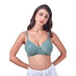 Womens Padded Full Coverage Bra Lace Fabric Inner Elastic  Wide Straps underband Adjustable Straps Back Closure - Image 5